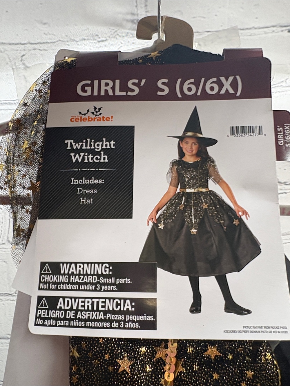 Celebrate It Girls' Twilight Witch Costume - Black with Gold Stars
